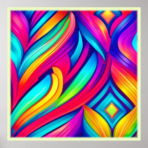 Poster Vórtice Arco-íris Psicotrópico