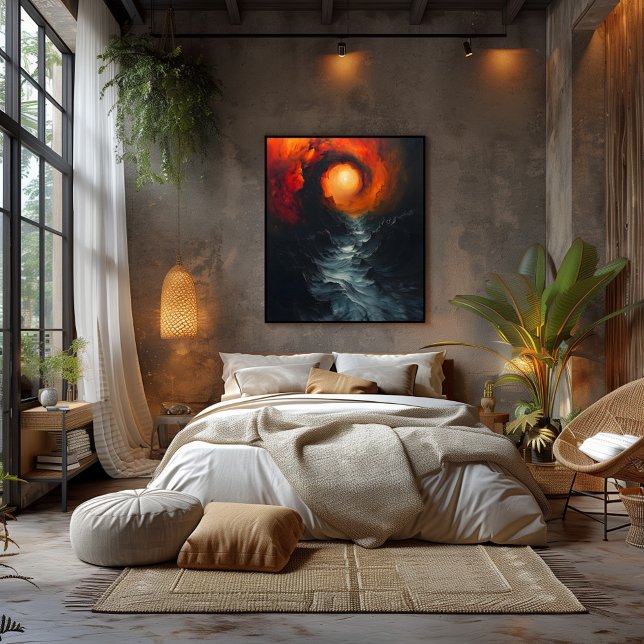 Pôster Vórtice Ardiente del Océano Furia de la Naturaleza (Criador carregado)