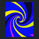 Poster Vórtice azul<br><div class="desc">vórtice azul, azul, vórtice, pop,  arte, viagem, mente, cérebro, espiral, redemoinho, design</div>