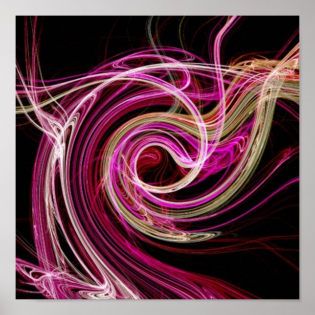 Pôster Vórtice Rosa (Frente)