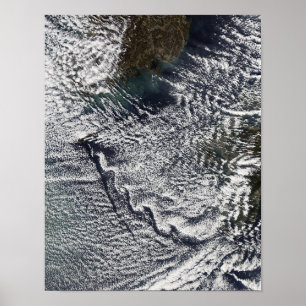 Pôster Vórtices em nuvem de Cheju Do, Coreia do Sul 2