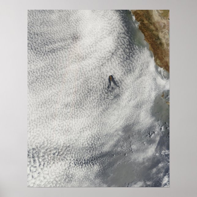 Poster Vórtices em nuvem e glória da Ilha Guadalupe (Frente)