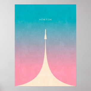 Poster Vostok Rocket - Plain