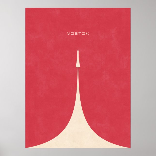Poster Vostok Rocket - Vermelho plano (Frente)