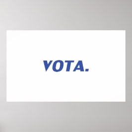 Poster Vota vota em espanhol azul branco político moderno