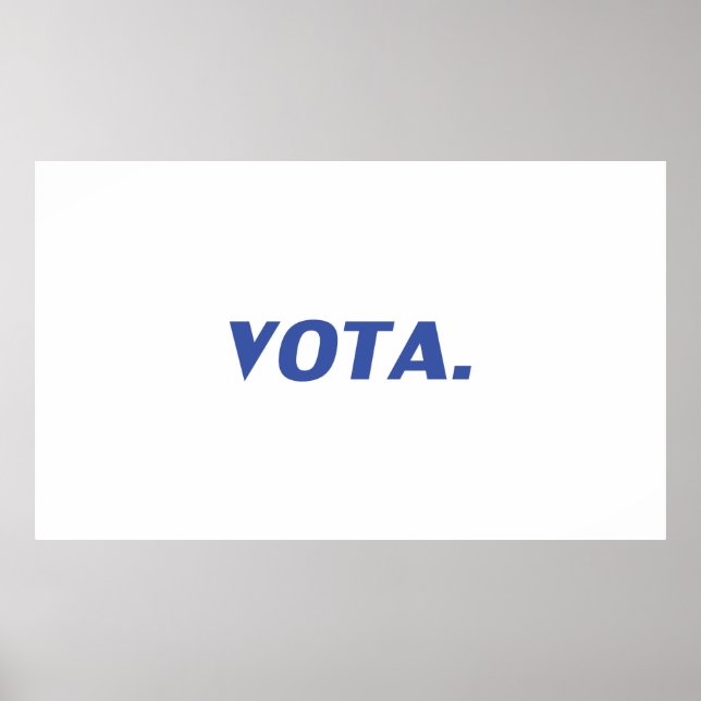 Poster Vota vota em espanhol azul branco político moderno (Frente)