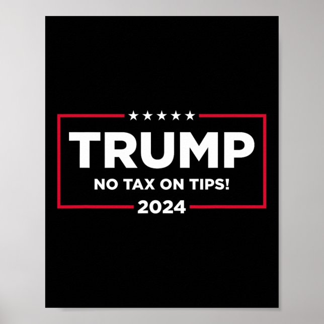 Poster Votação de Imposto sobre Gorjetas Trump 2024 Devol (Frente)