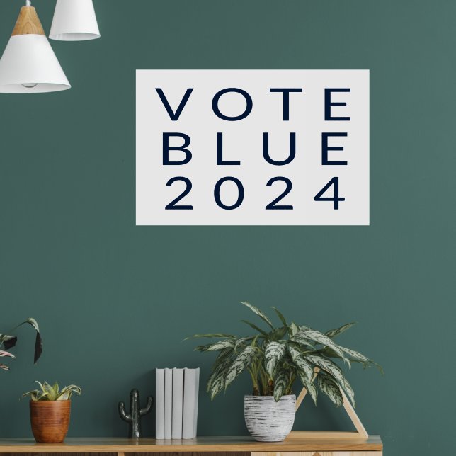 Poster Votação Minimalista Blue Kamala Harris 2024 (Sala de Estar 1)