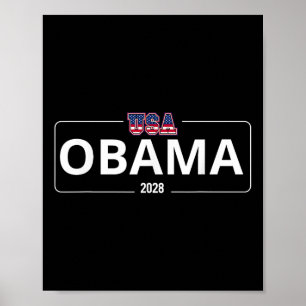 Poster Votação Obama 2028 Retro Obama Presidente 2028 Oba