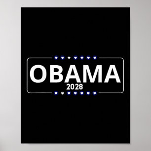 Poster Votação Obama 2028 Retro Obama Presidente 2028 Oba