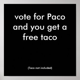 Poster votação para Paco