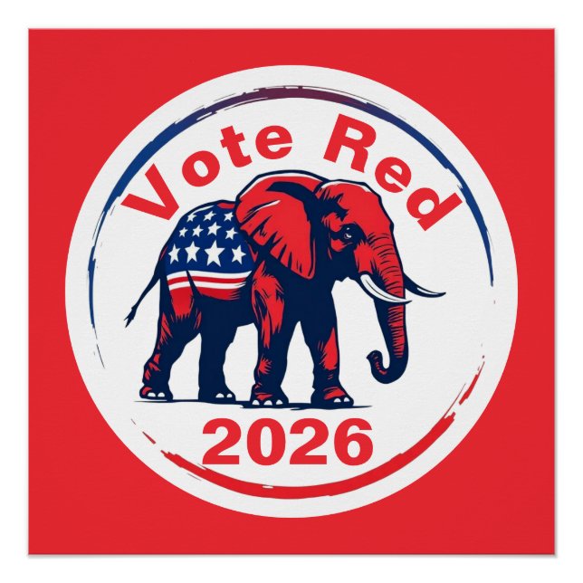 Pôster Votação Vermelho 2026 (Frente)