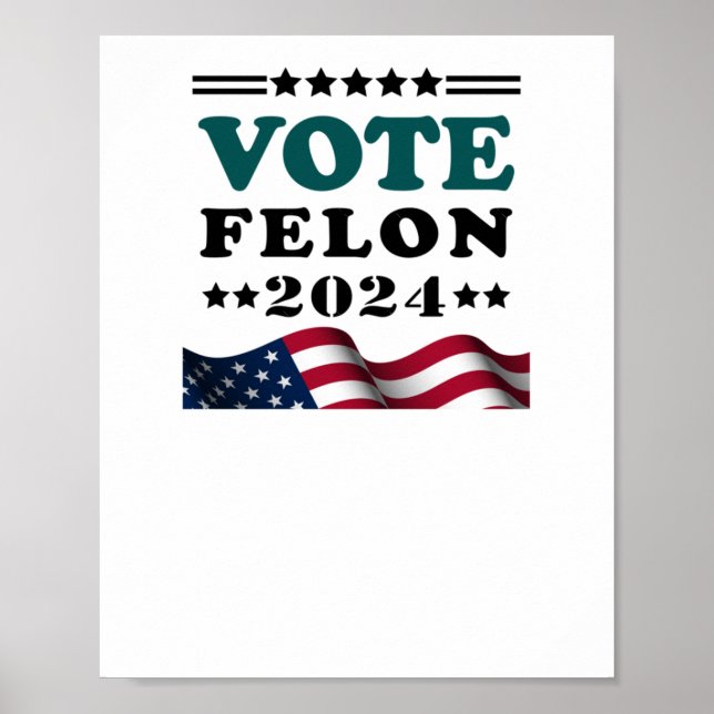 Poster Votar Felon 2024 Condenado Felon Sticker (Frente)