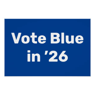 Pôster Vote Blue em 2026