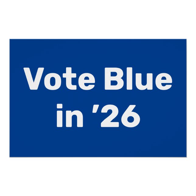 Pôster Vote Blue em 2026 (Frente)