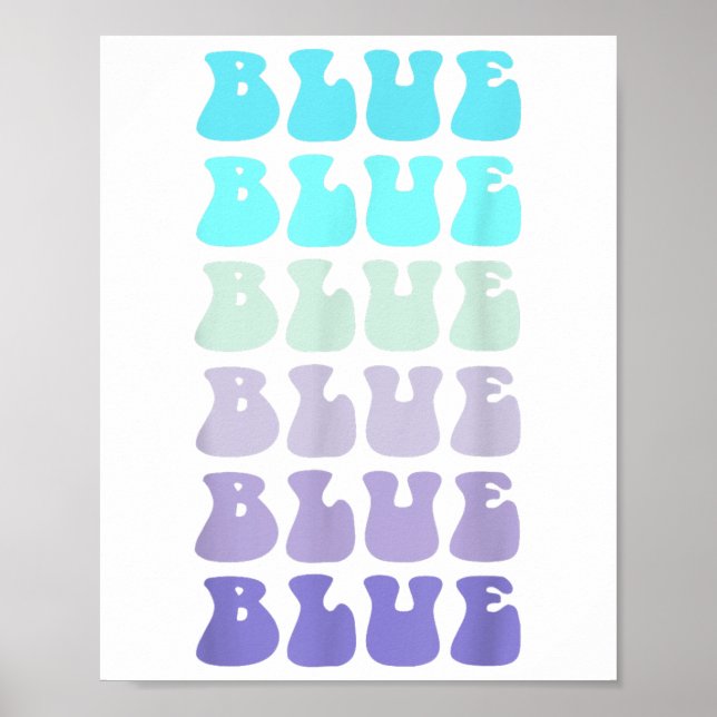 Poster Vote Blue Wave Team Game Groovy Go Summer Camp (Frente)