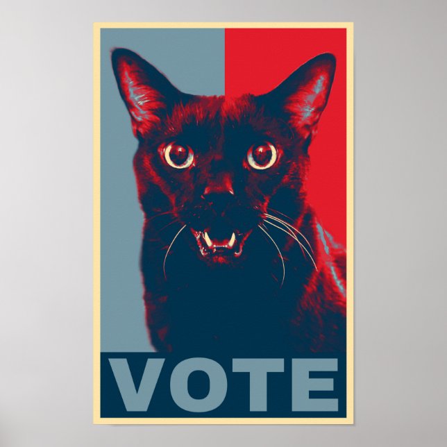 Poster VOTE, com Manny Halloween Cat (Frente)