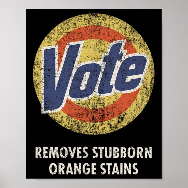 Poster Vote Detergent Funny Vintage (Frente)
