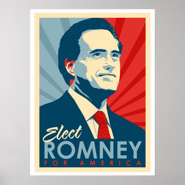Pôster Vote em Mitt Romney - Ele não é um Obama Commie! (Frente)