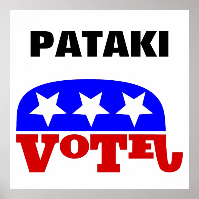 Pôster Vote George Pataki Republicano Elefante (Frente)