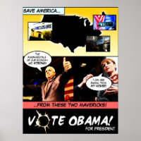 VOTE OBAMA! Eleição em banda desenhada P... - Pers