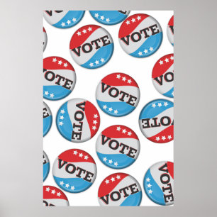 Poster Vote Retro Badge