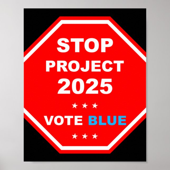 Poster Vote Save Democracy Stop Project 2025 (Frente)
