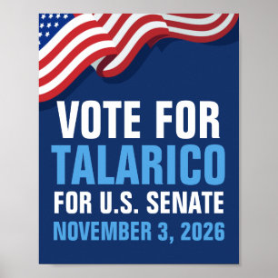 Poster Vote Talarico para Senado 2026 Americano