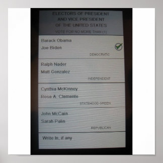 POSTER VOTEI A FAVOR DE BARACK OBAMA