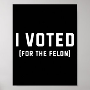 Poster Votei A Favor Do Felon Pro Trump 2024