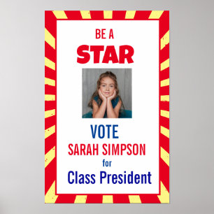 Poster Voting Be a Star" - produto com tema de doces,
