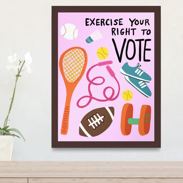 Poster VOTING Exercise Your Right to Vote Elections Pink (VOTING Exercise Your Right to Vote Elections Pink Poster Wall Art
)
