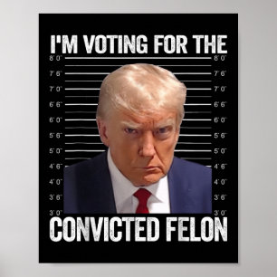 Poster Voto A Favor Do Condenado Felon Funny Pro Trump