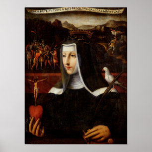 Poster Voto ex dedicou a St. Catherine de Siena