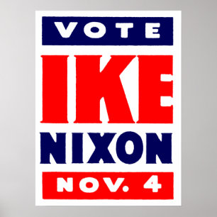 Pôster Voto Ike, Nixon em 1952