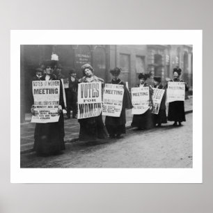 Poster Voto para mulheres, Londres dos Suffragettes