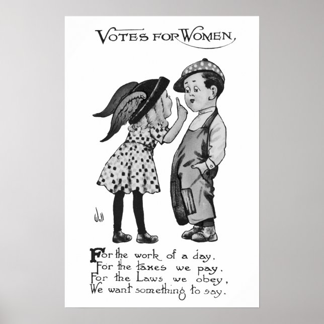 Poster Votos A Favor Das Mulheres (Frente)