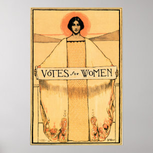 Poster VOTOS A FAVOR DAS MULHERES 1913 Mulheres Americana