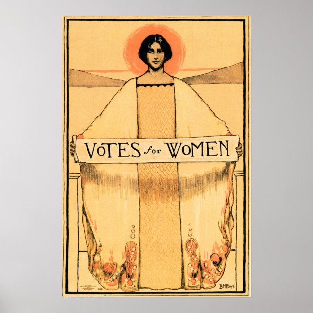 Poster VOTOS A FAVOR DAS MULHERES 1913 Mulheres Americana (Frente)