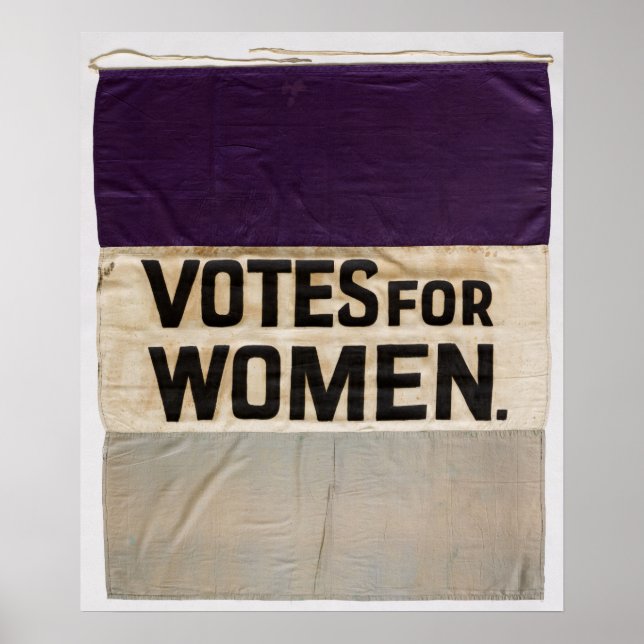 Poster 'VOTOS A FAVOR DAS MULHERES' Banner Suffragette 19 (Frente)