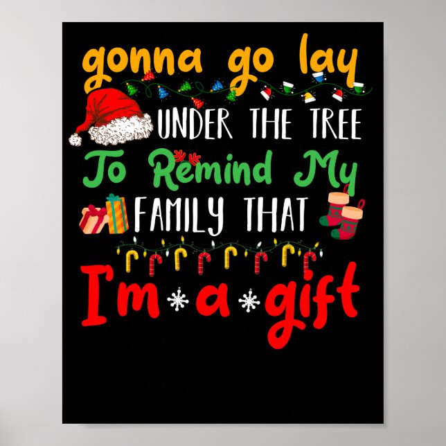 Poster Vou Deitar Sob A Árvore Natal Xmas Pajama (Frente)