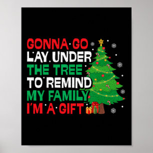 Poster Vou Deitar Sob O Natal Da Família Engraçado Da Árv