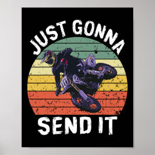 Poster Vou Enviar Motocross Dirt Bike Dirt Biker