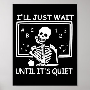 Poster Vou esperar até que seja o professor de Halloween
