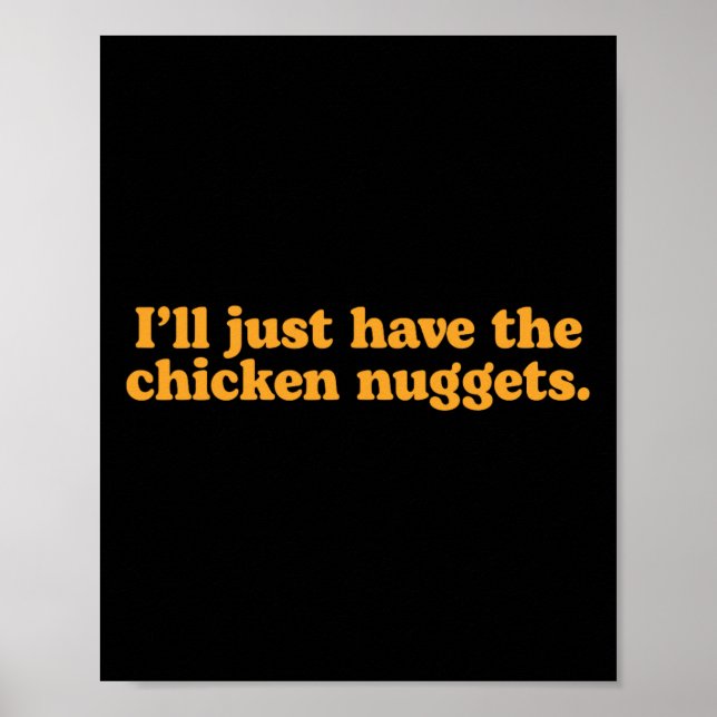 Poster Vou Pegar Apenas Os Nuggets De Frango Comida Diver (Frente)