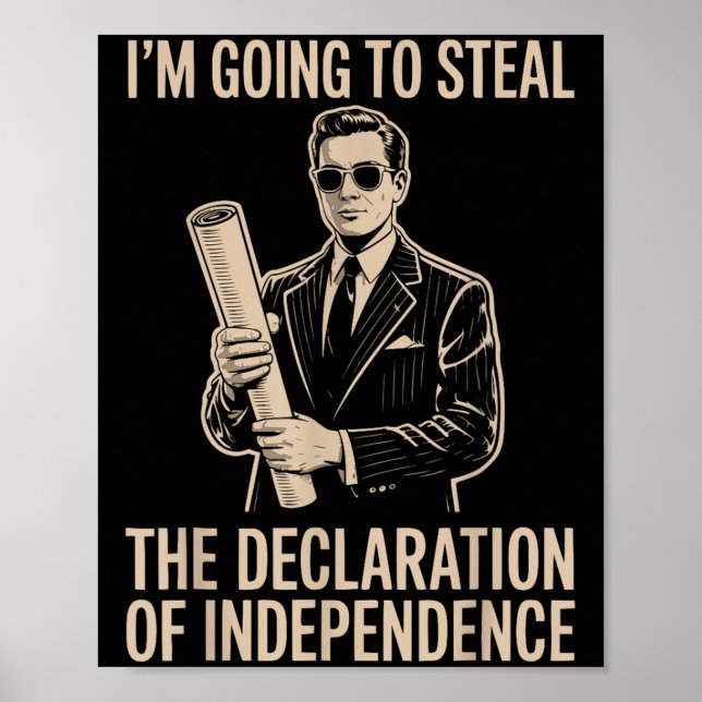Poster Vou Roubar A Declaração De Independência (Frente)
