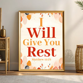 Poster Vou te dar o Rest Boho Christian Wall Art Impressã