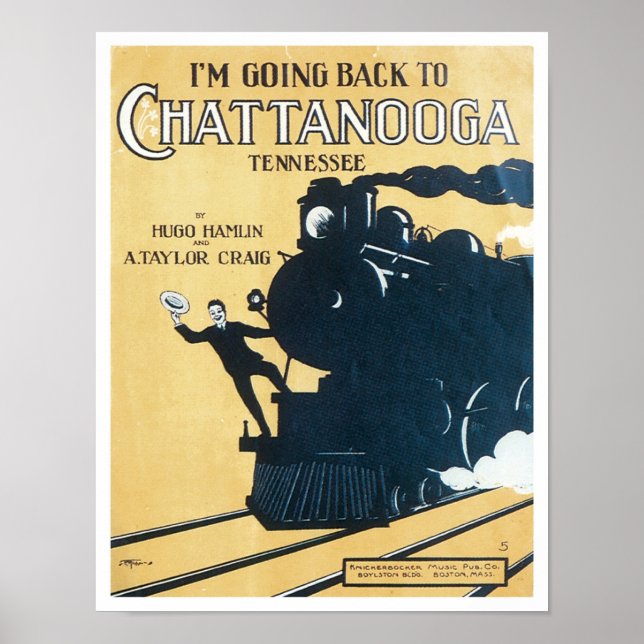 Pôster Vou voltar para Chattanooga Tennessee Songbook C (Frente)