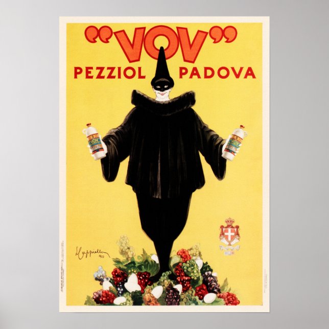 Poster VOV PEZZIOL PADOVA Itália Liquidez Cappiello Art D (Frente)