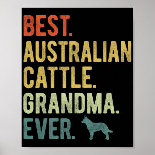 Poster Vovó australiana de vaca eterna amada mãe